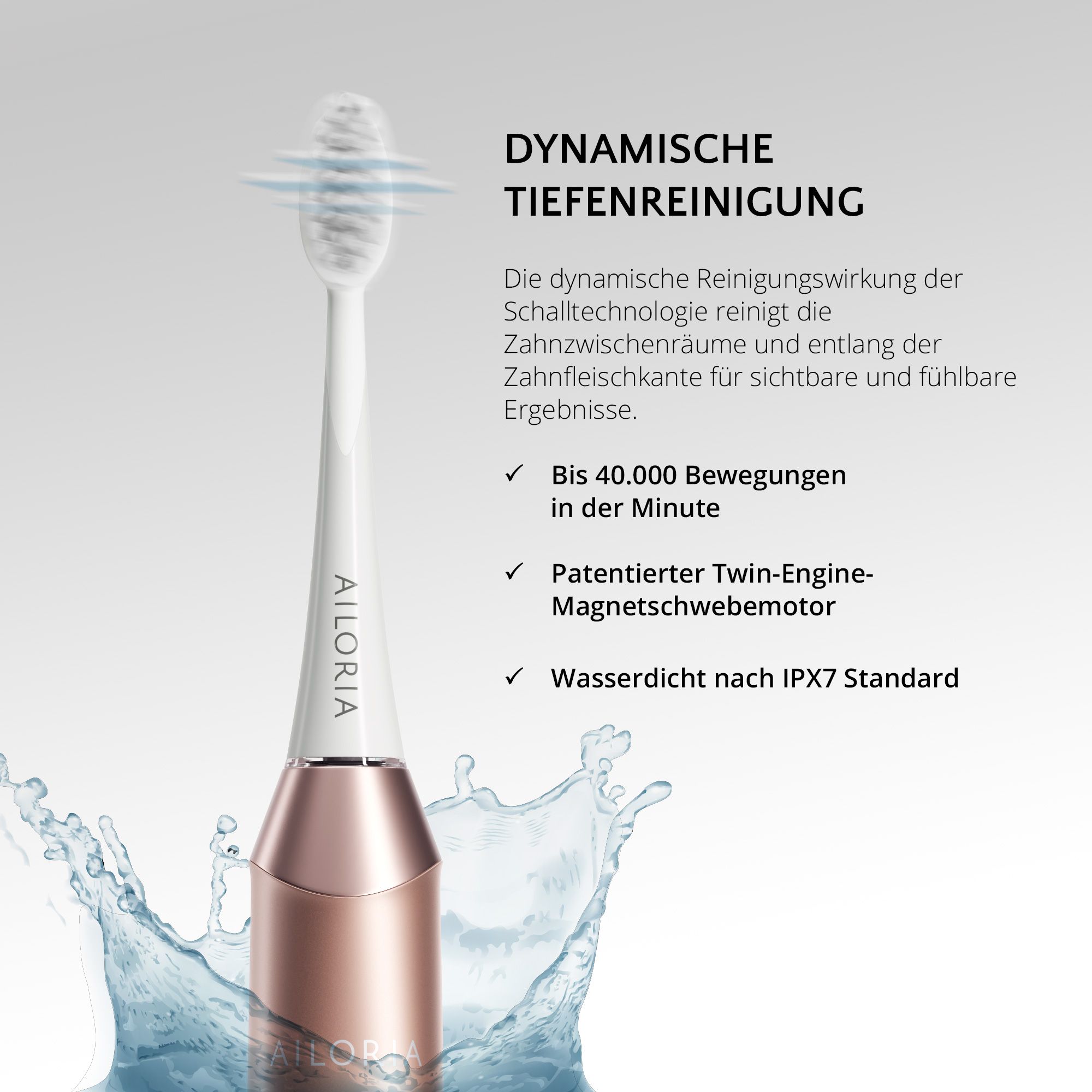 AILORIA SHINE BRIGHT USB-Schallzahnbürste