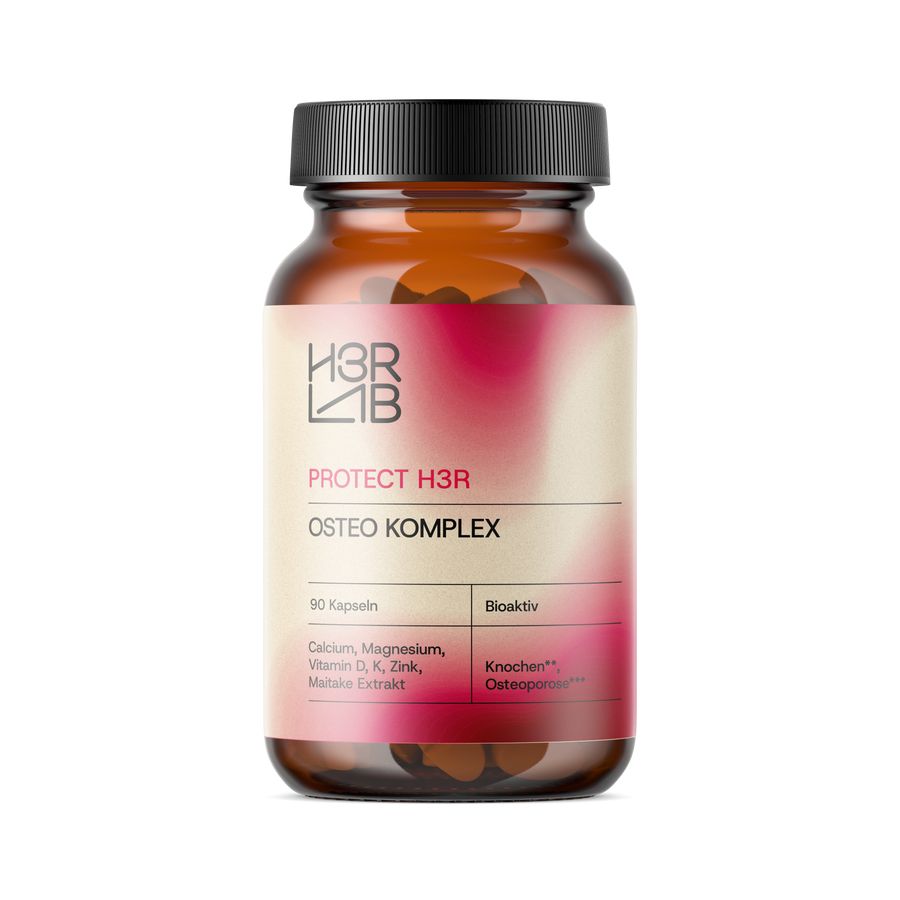 H3R LAB Osteo Komplex – Calcium & Magnesium für Knochen, Muskeln Zellschutz 90 St Kapseln