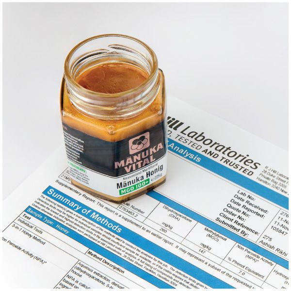 MANUKA VITAL Manuka Honig MGO 100+  - Original, zertifiziert und natürlich aus Neuseeland