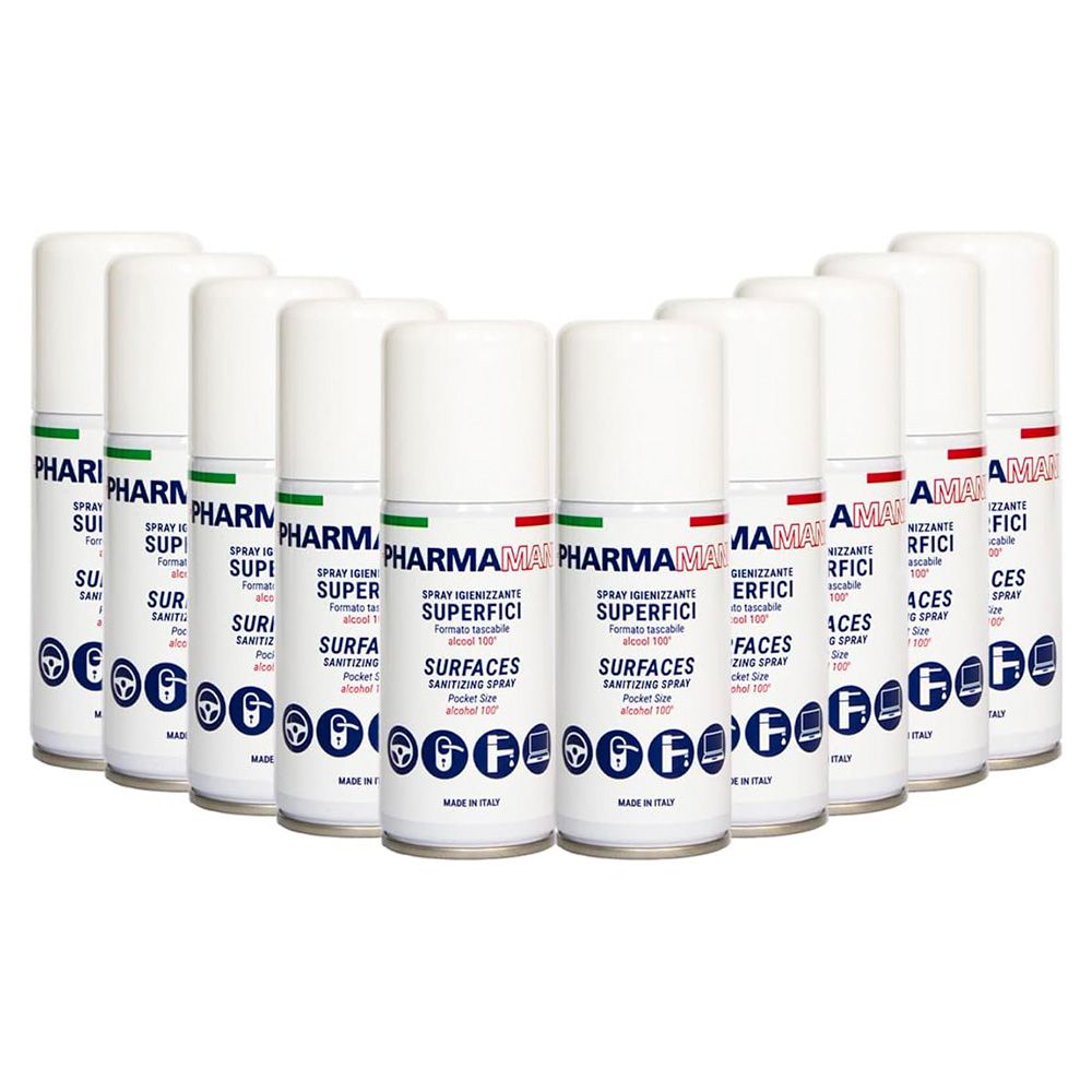 PHARMAMANI - Spray Igienizzante superfici - 100% Alcool Tascabile e Profumato