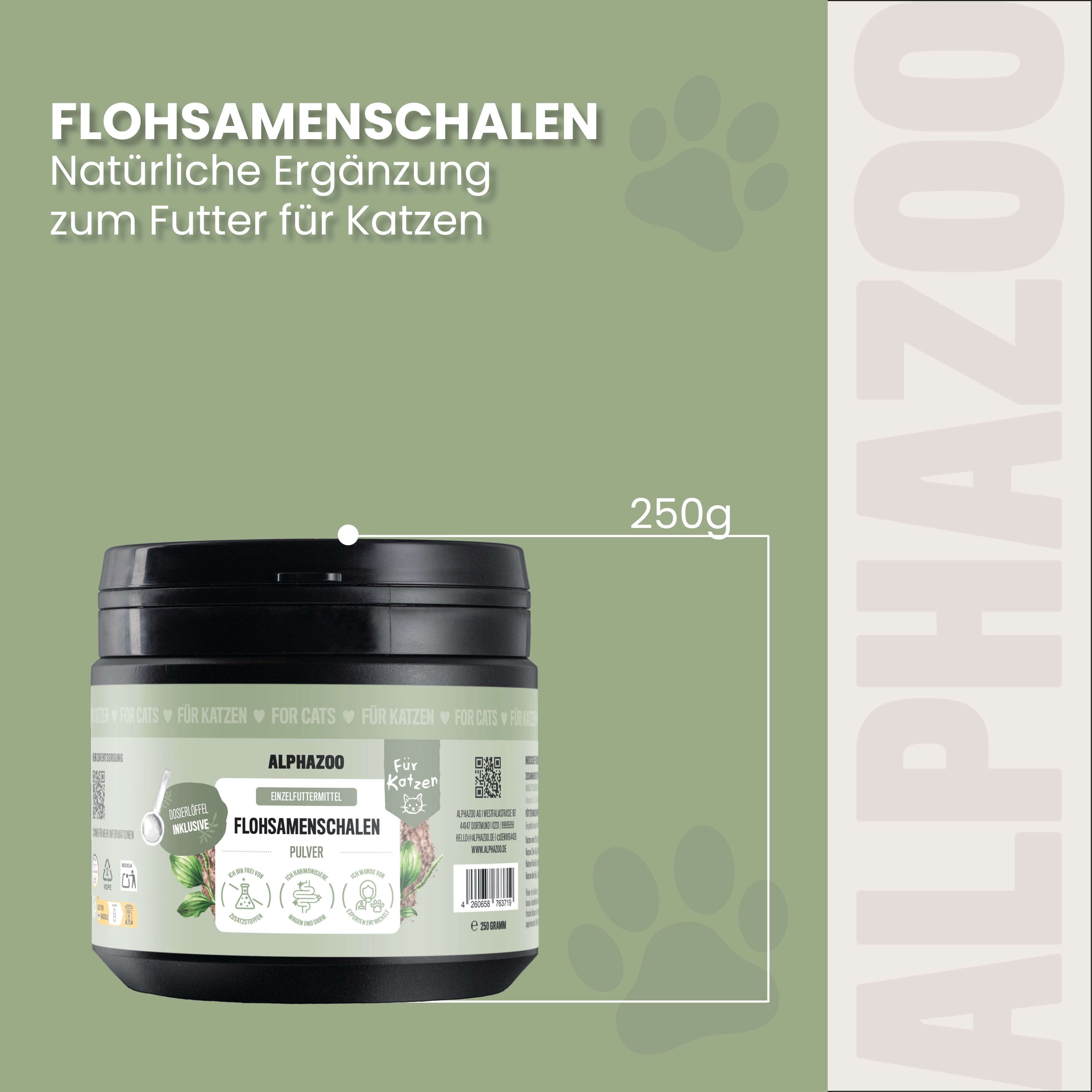 Flohsamenschalen gemahlen für Katzen
