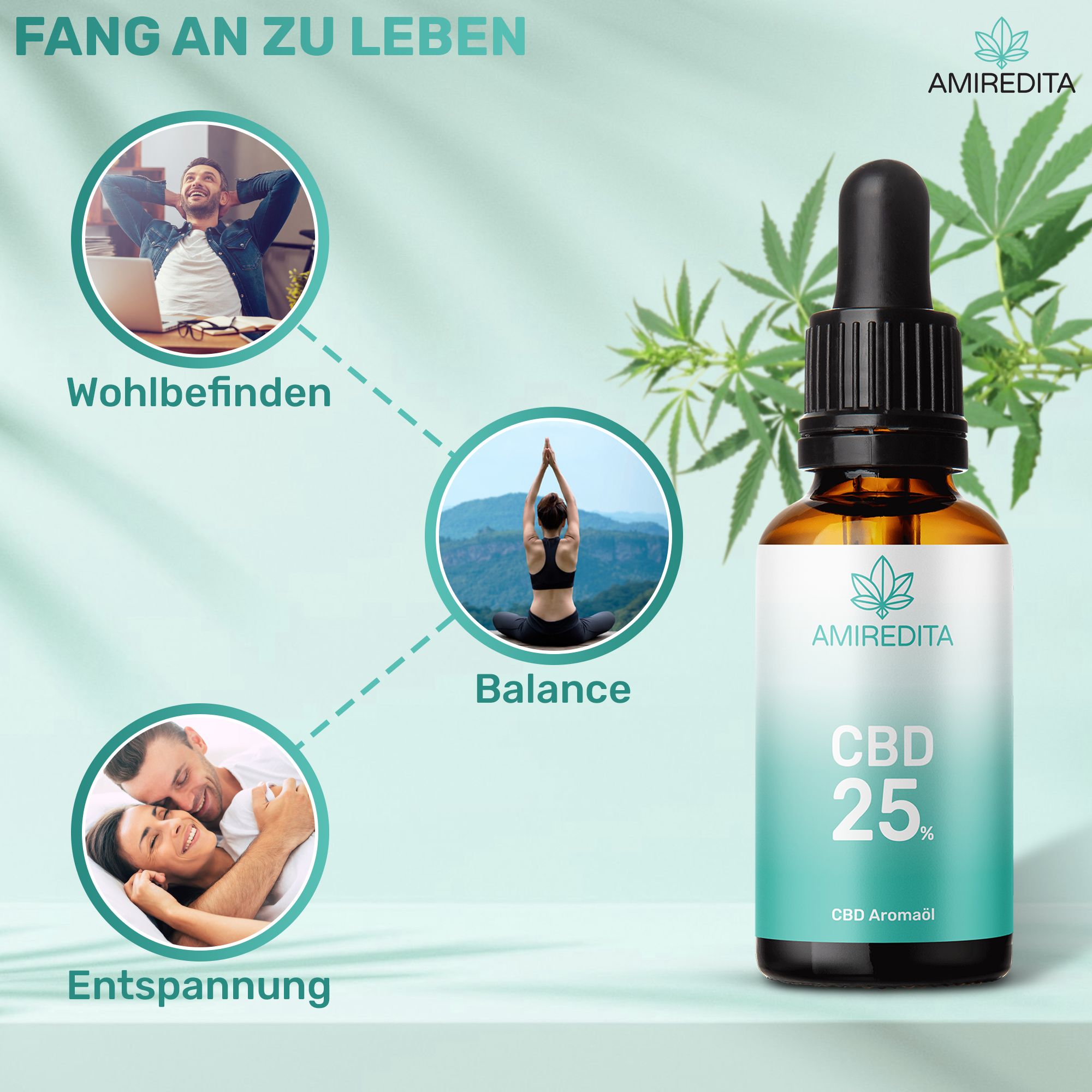 Amiredita CBD Öl 25% Breitspektrum