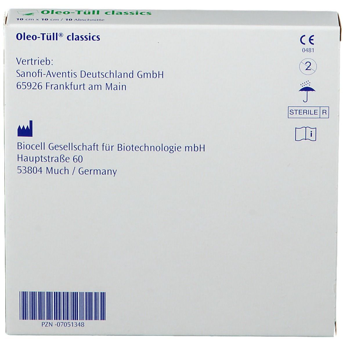 Oleo Tüll® classics 10 x 10 cm Streifen