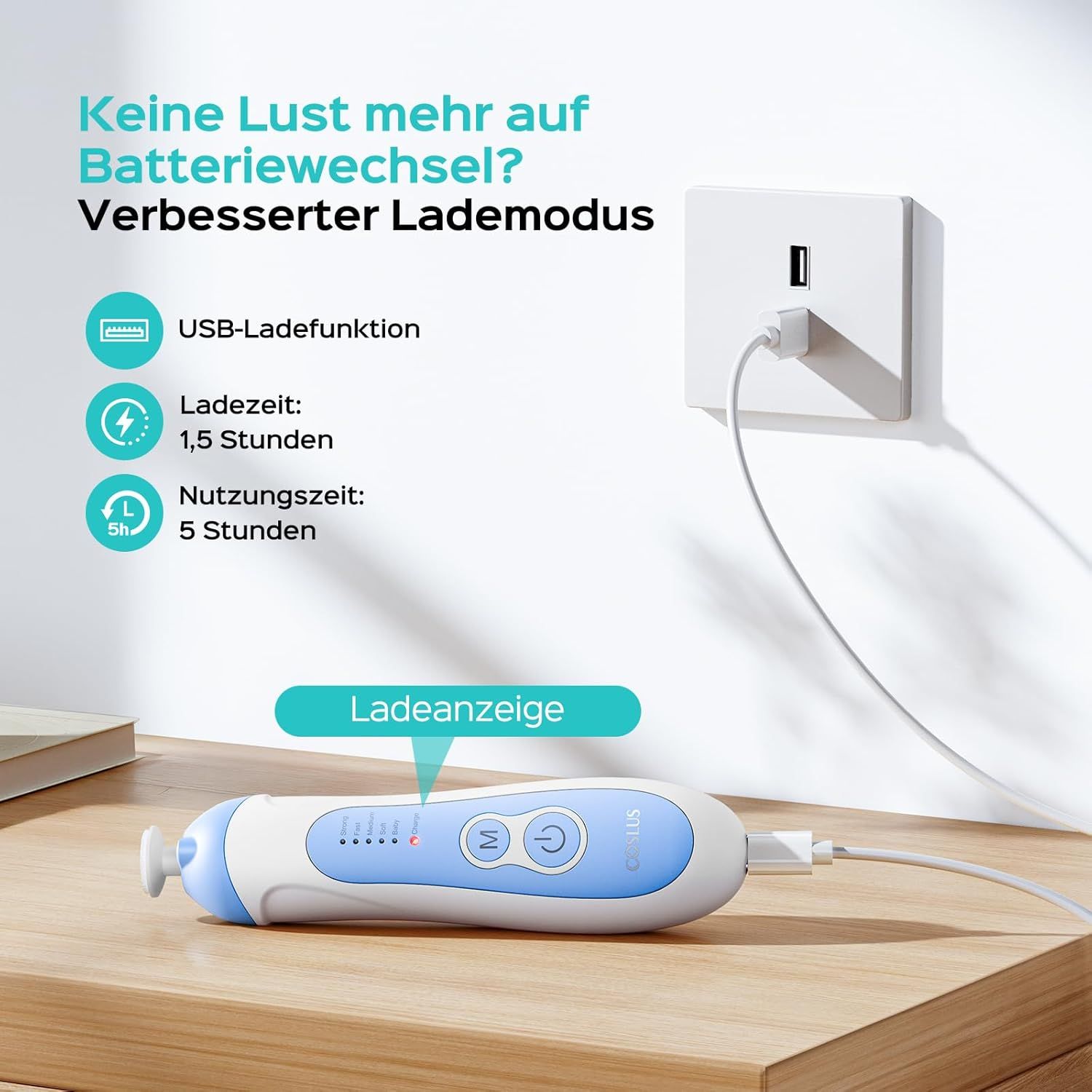 COSLUS Elektrische Nagelfeile Baby