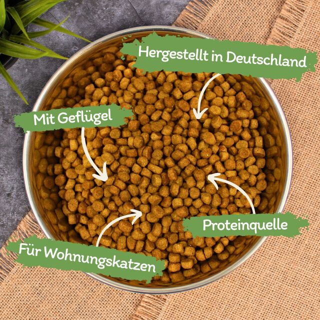 5 kg Lecker.Pet® Balu's Indoor Geflügel Katzenfutter Trockenfutter Vollnahrung