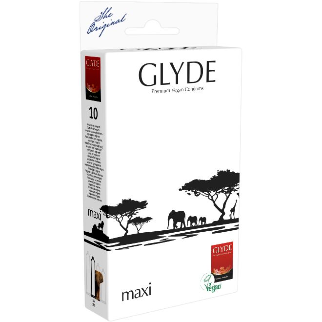 Glyde Ultra *Maxi* große Kondome, zertifiziert mit der Vegan-Blume