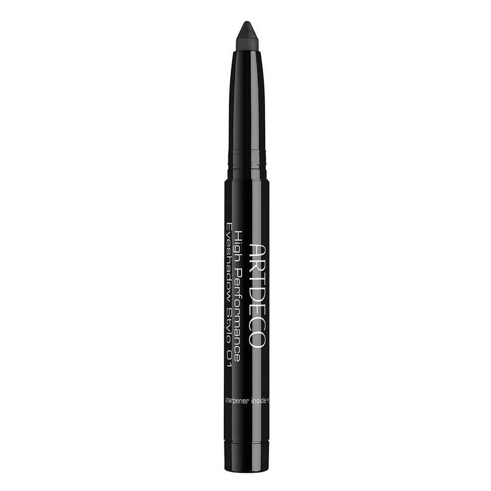 Schwarzer Eyeliner-Stift. Produktname und Bezeichnung.