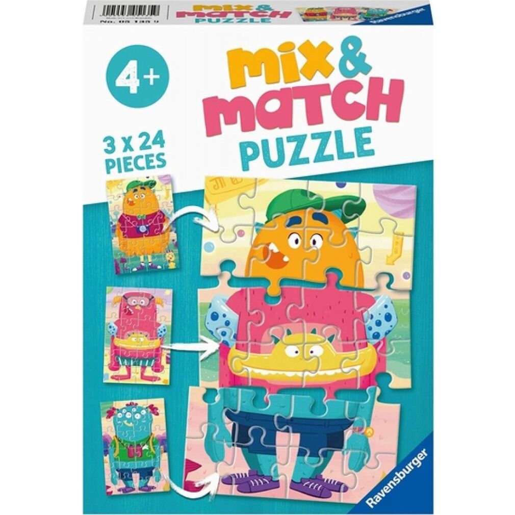 ravensburger Puzzle Mix&Match: Lustiges Monster 3x24 Teile