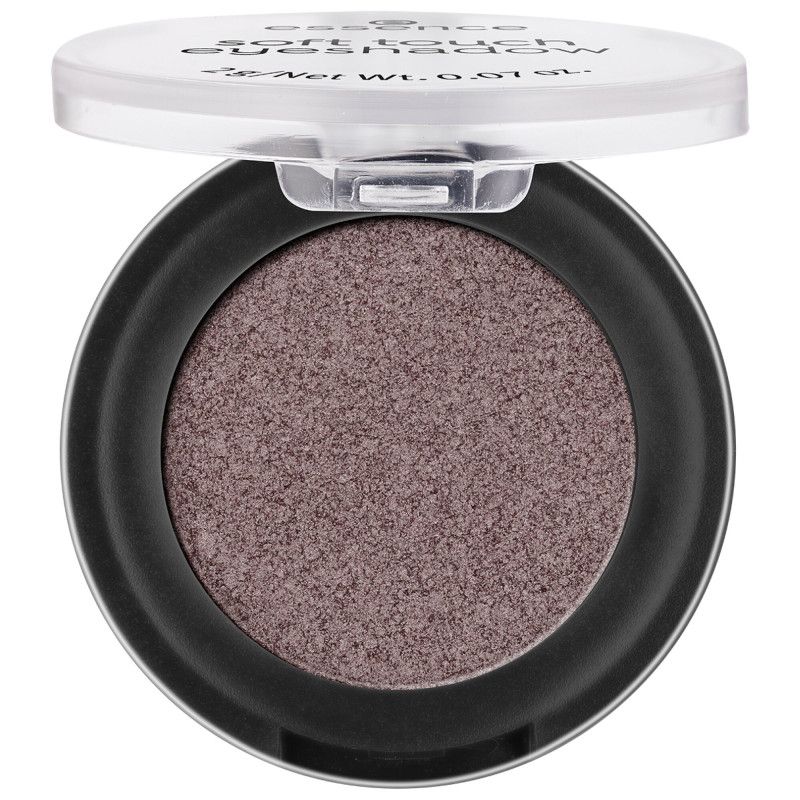 Essence Soft Touch Lidschatten, taupe, in runder Dose.