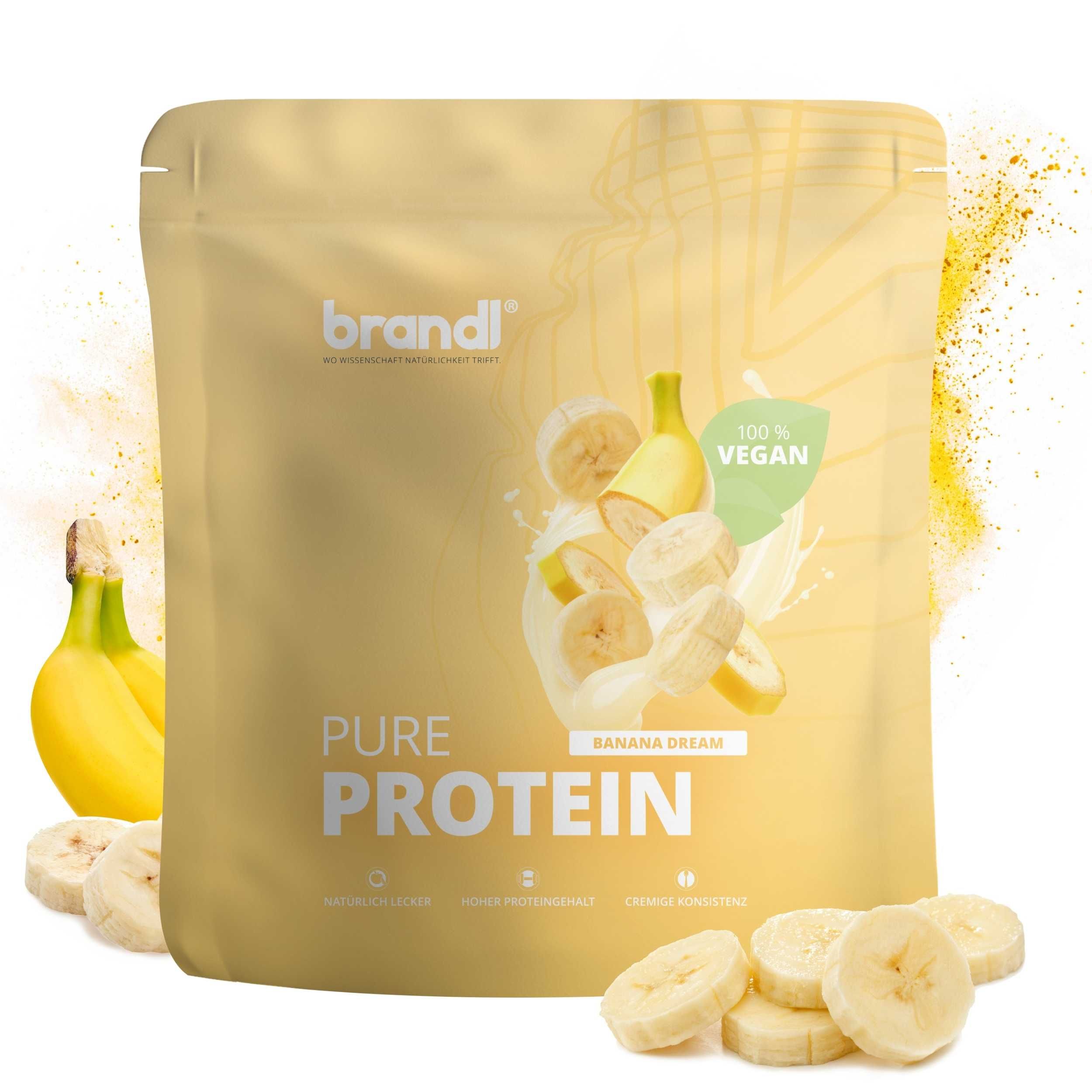 brandl® Pure Protein 2.0 Veganes Proteinpulver | Eiweißpulver Vegan mit natürlichem Aroma