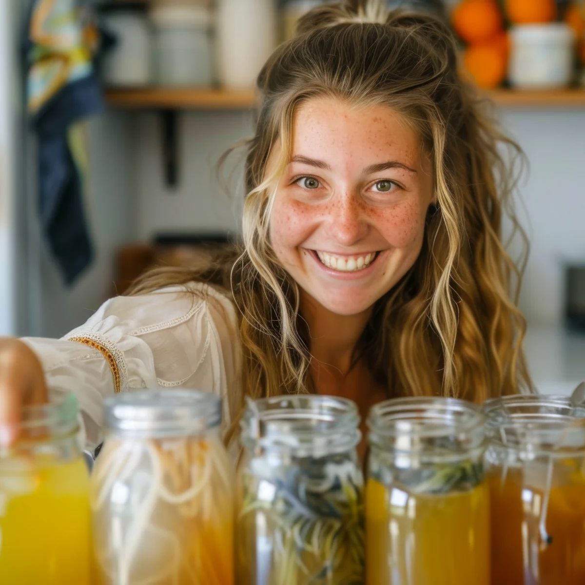 WELLNESS-DRINKS Bio-Wasserkefir mit lebenden Kefirkristallen