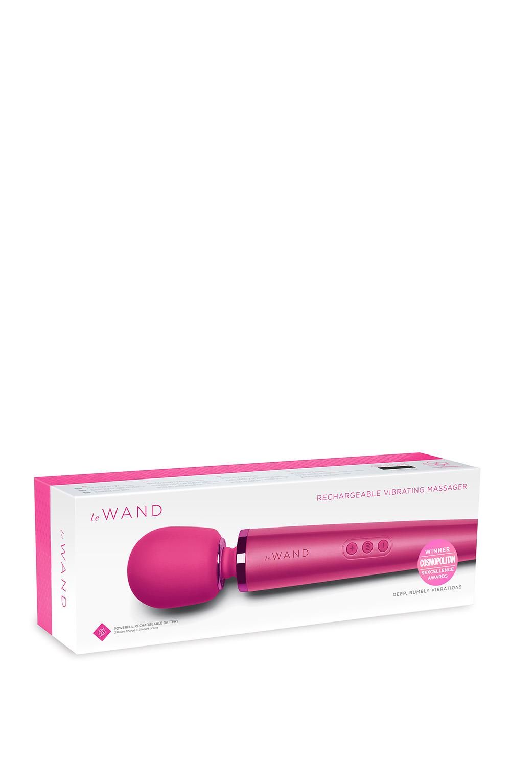 Le Wand Massagegerät in Pink im Karton.