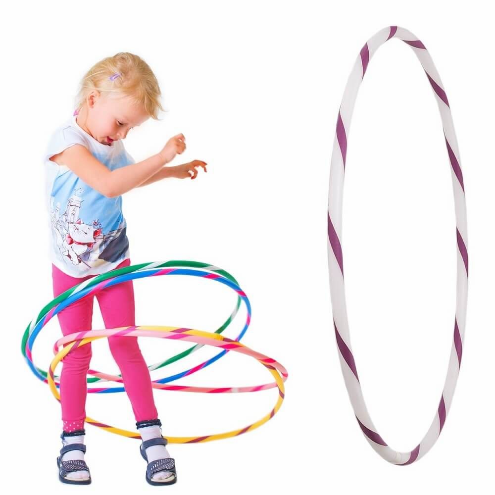 Hoopomania Kinder-Hula-Hoop mit Grip-Tape | Ø 60 cm Weiß-Lila 1 St