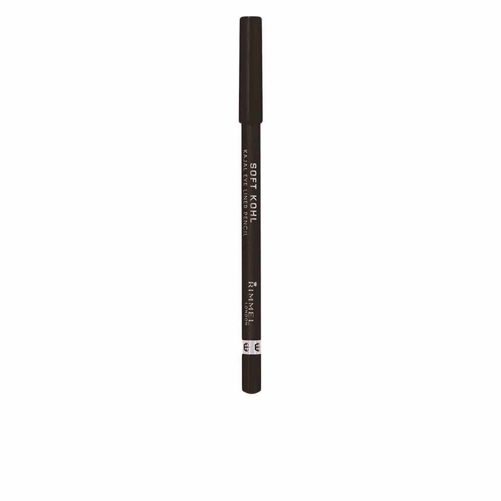 Schwarzer Kajalstift. Aufschrift: Soft Khol Kajal Eye Liner Pencil. Marke: Rimmel.