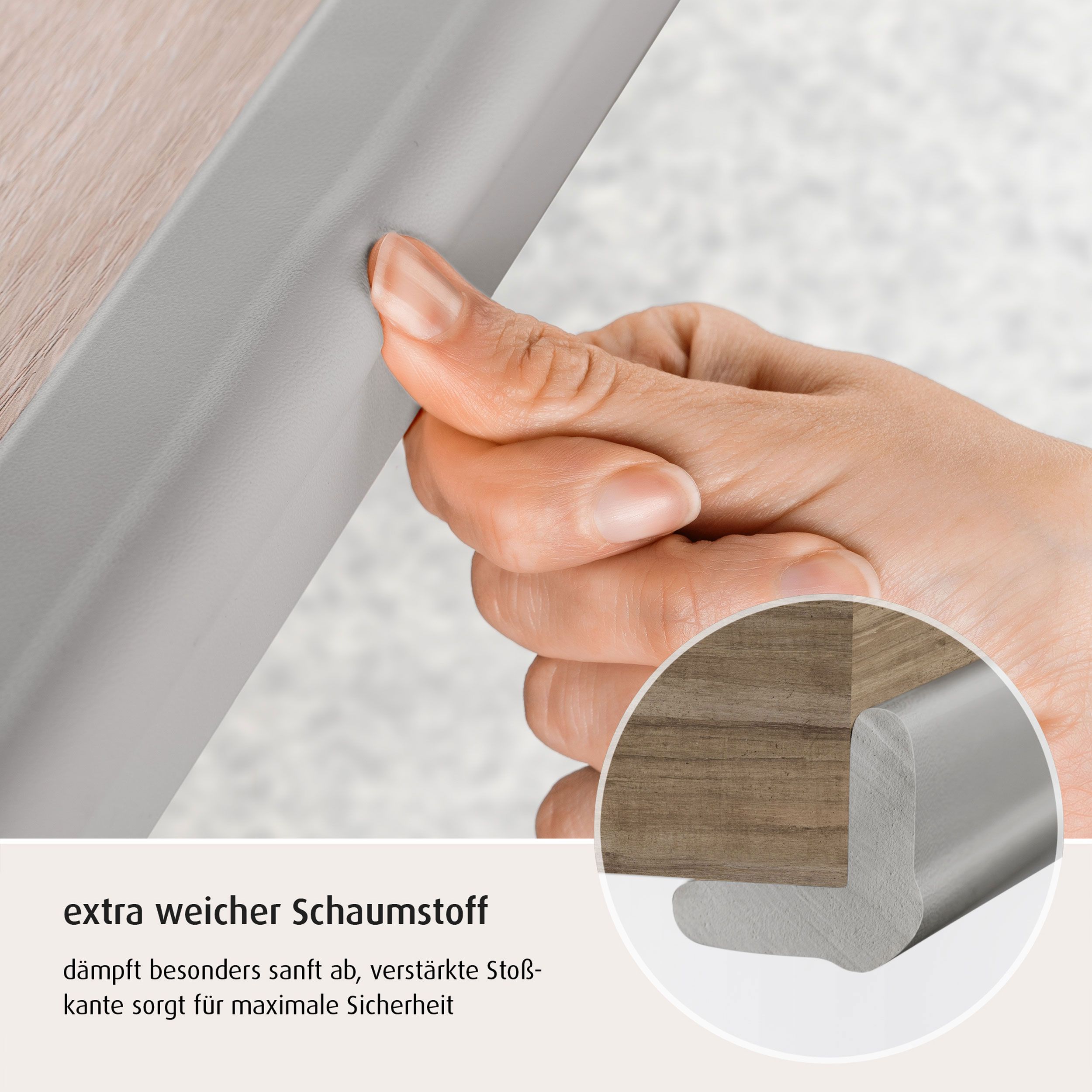 reer Kantenschutz soft, Schaumstoff, Grau