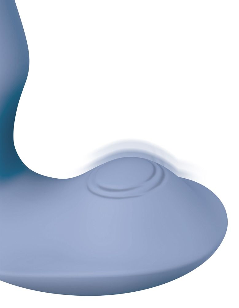 Nahaufnahme eines hellblauen Wellness-Produkts. Zeigt eine runde Oberfläche mit erhabenen Kreisen.