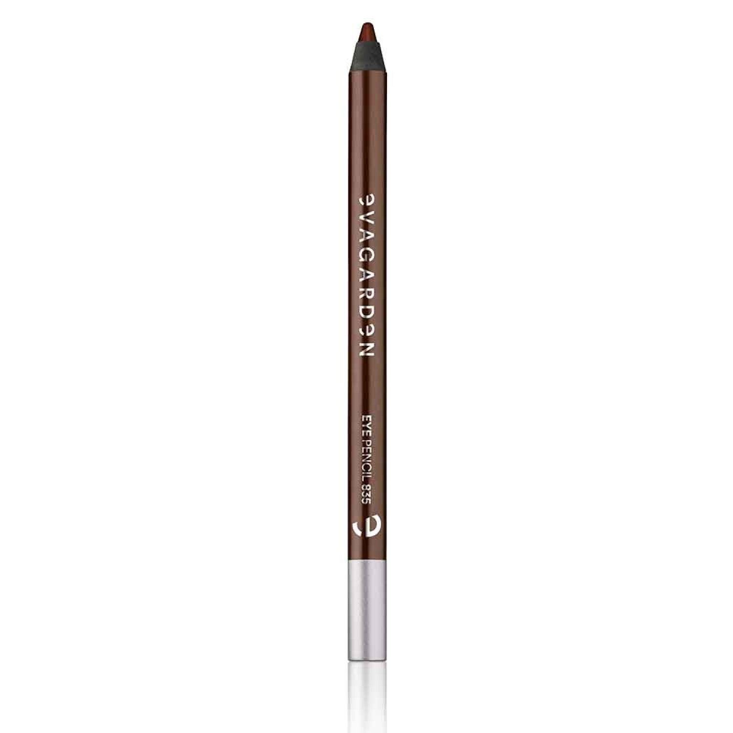 Brauner Augenstift mit silberner Spitze. Aufschrift: EVAGARDEN EYE PENCIL 835.