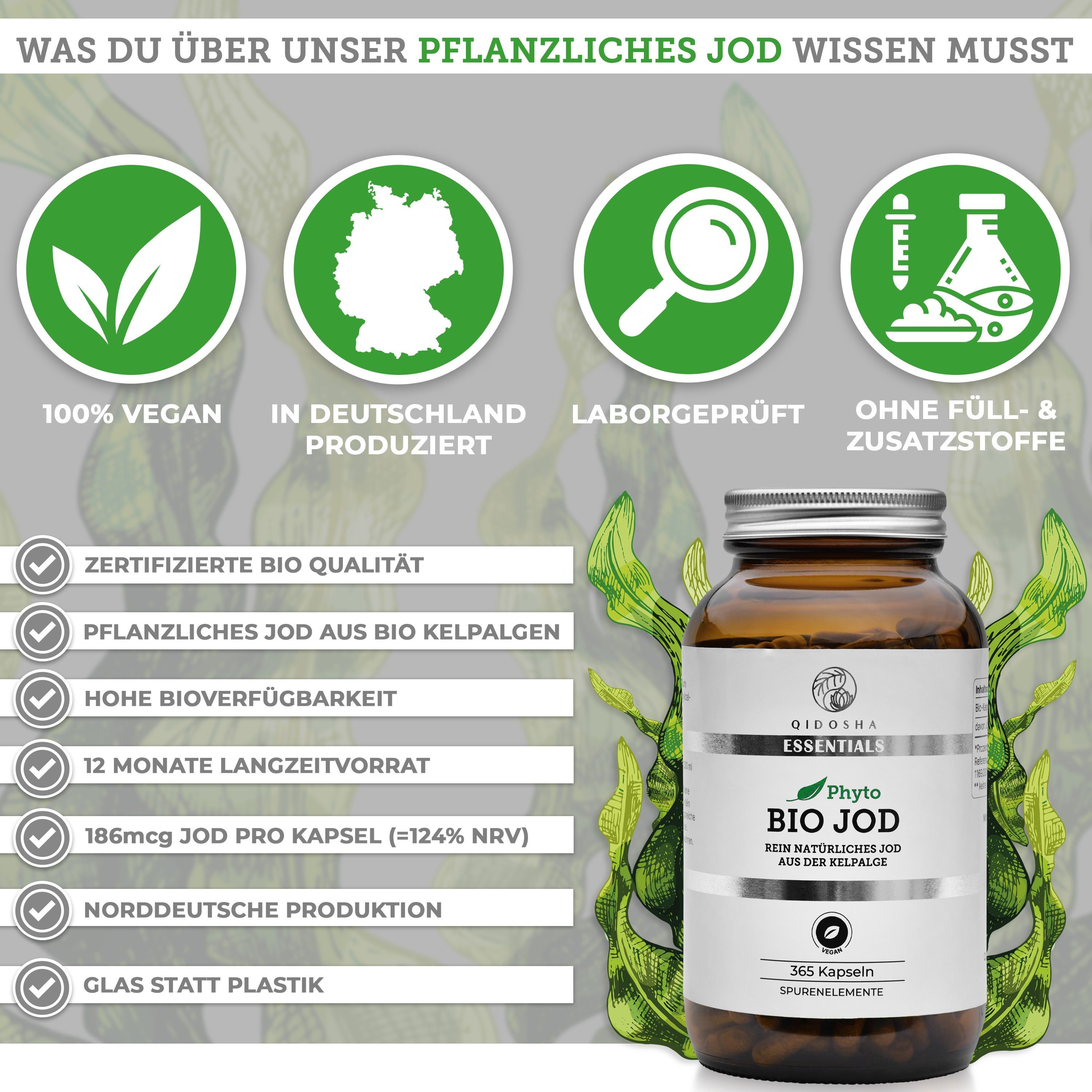 QIDOSHA Bio Jod aus der Kelpalge