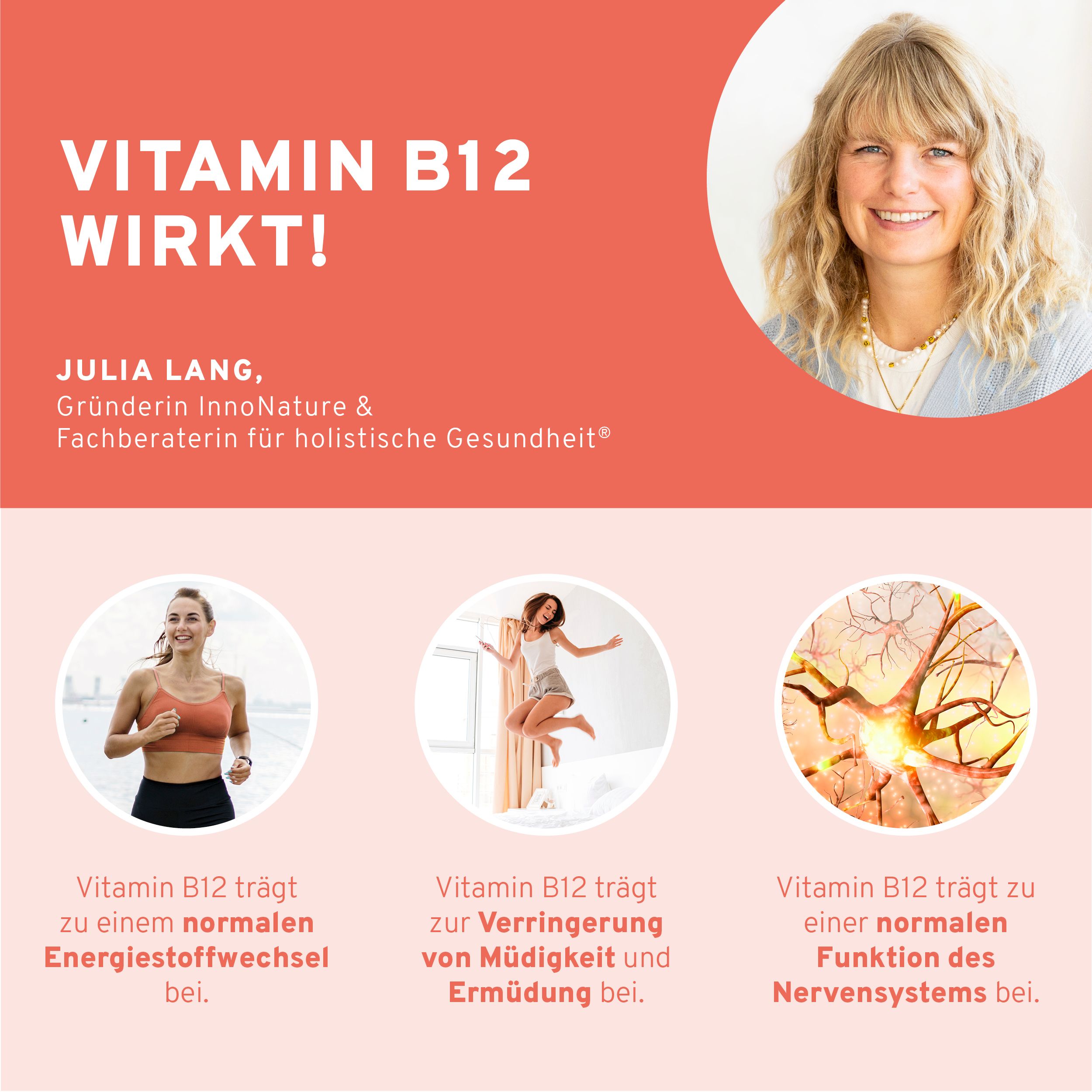 InnoNature Vitamin B12 Kapseln | natürlich aus der Chlorella Vulgaris Alge | vegan