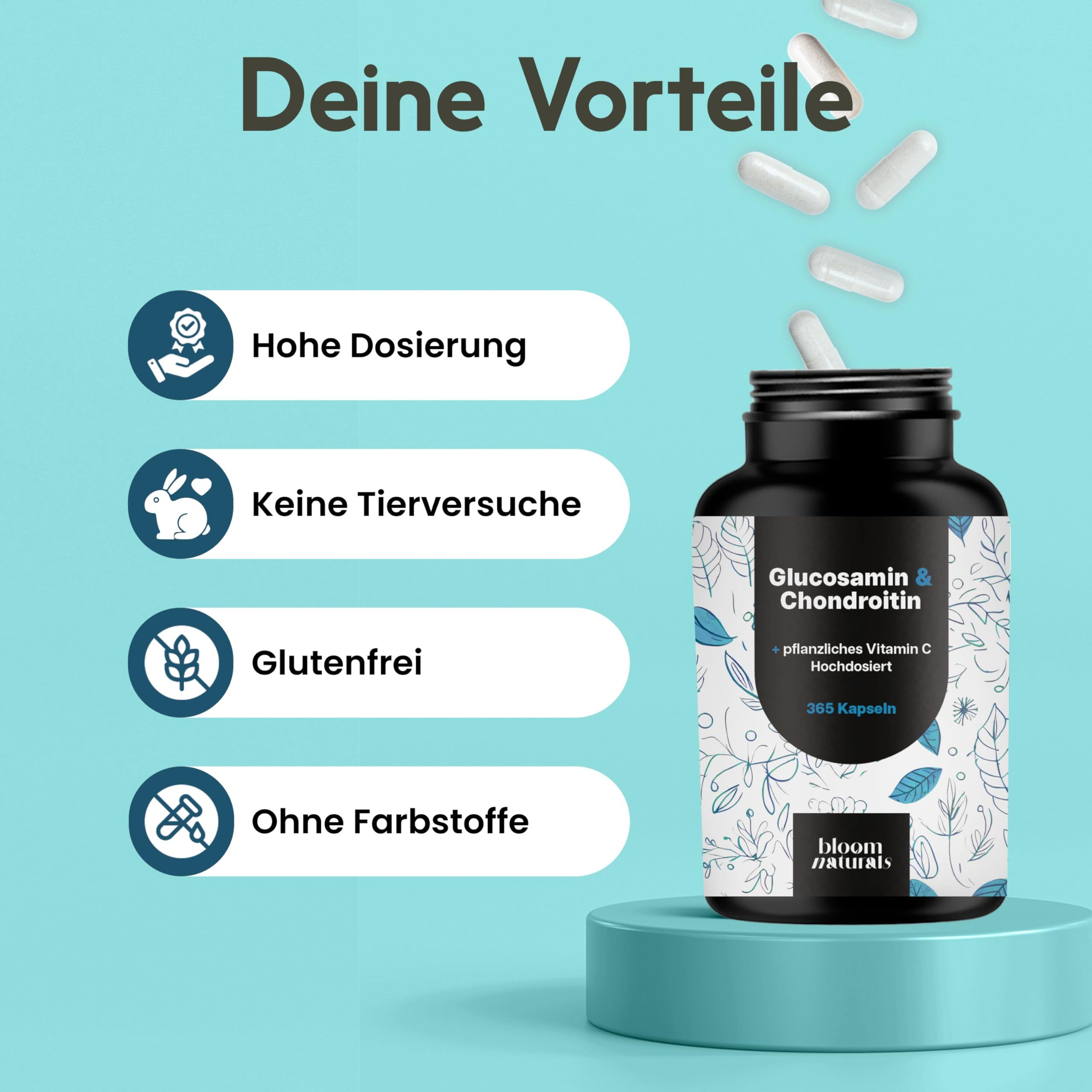 Bloom Naturals Glucosamin Chondroitin Kapseln