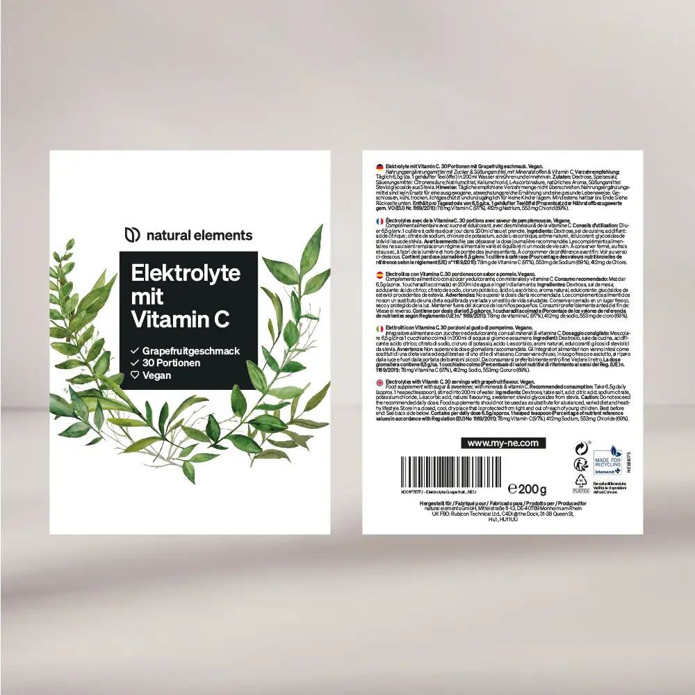 natural elements Elektrolyte mit Vitamin C  Grapefruit