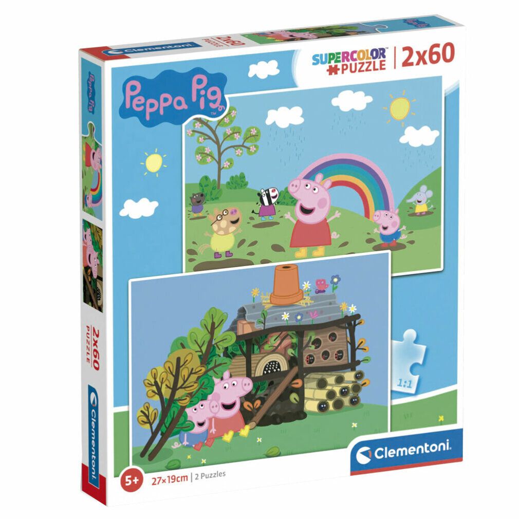 Clementoni Jigsaw Puzzle - Peppa Pig, 2x60 Teile.