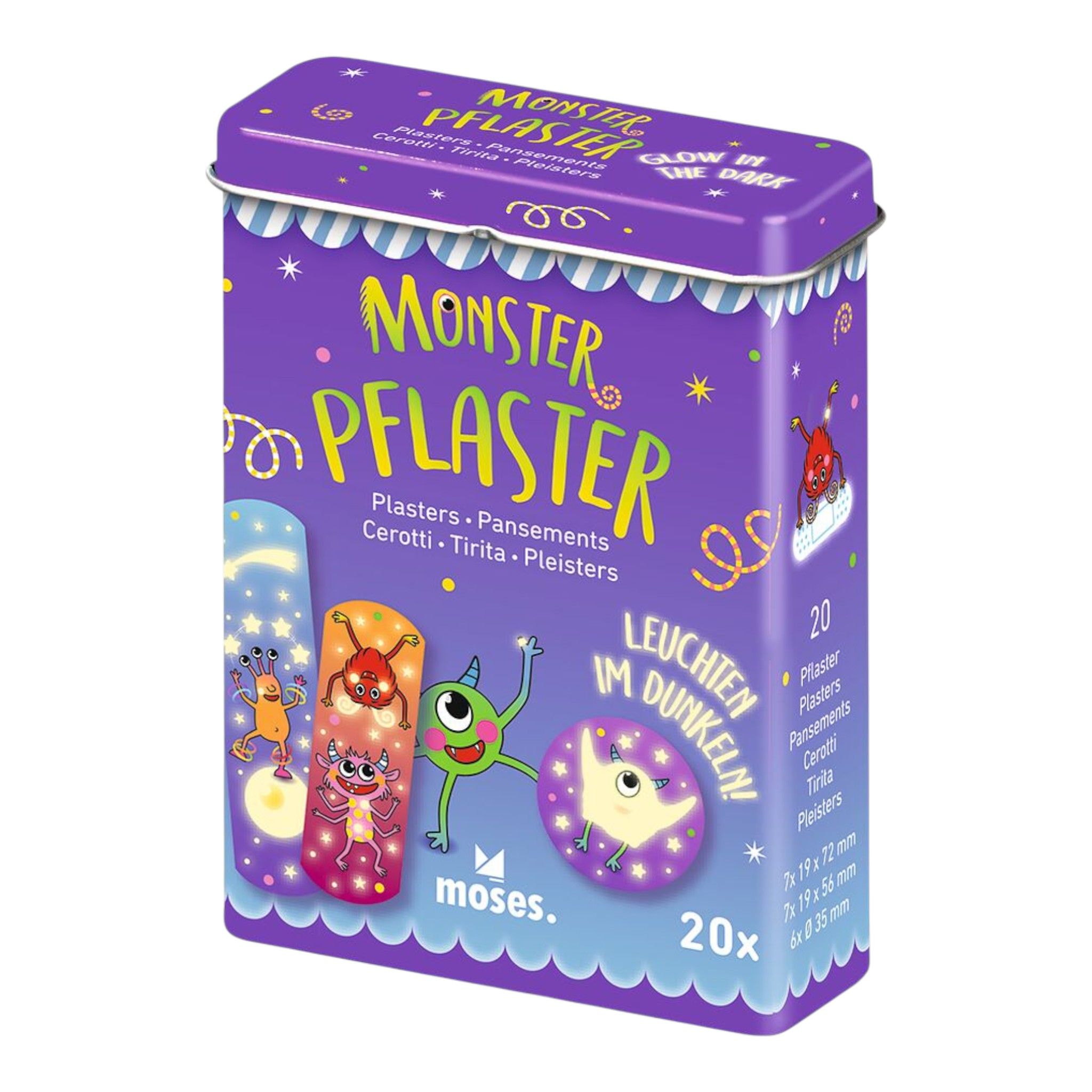 MOSES Monster Nachtleuchtende Pflaster