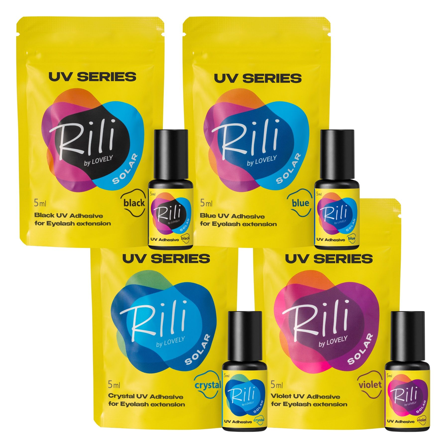 Lovely UV Kleber Lash Glue Wimpernkleber für Wimpernverlängerung Schwarz