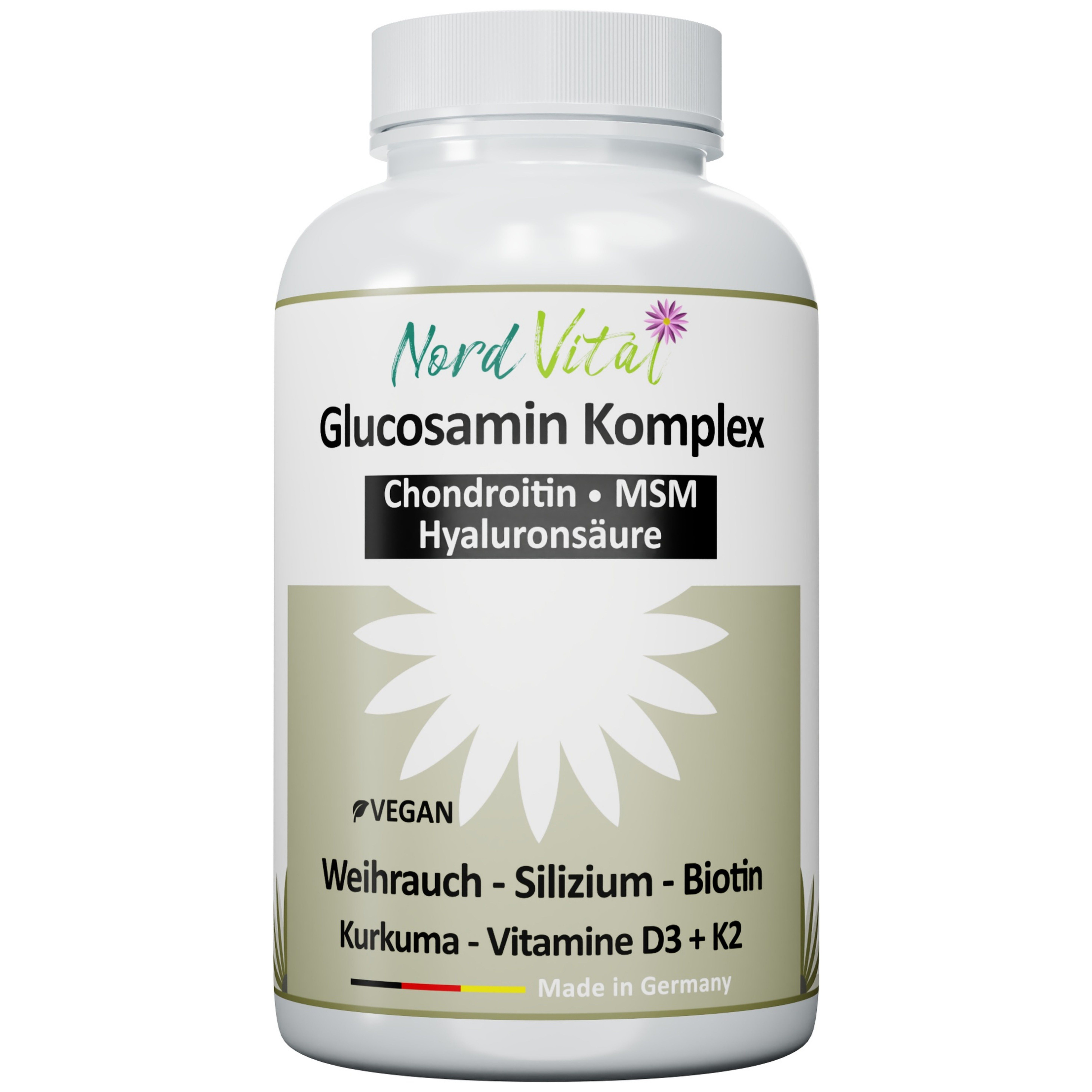 Nord Vital Glucosamin mit veganes Chondroitin, MSM, Weihrauch und Hyaluronsäure