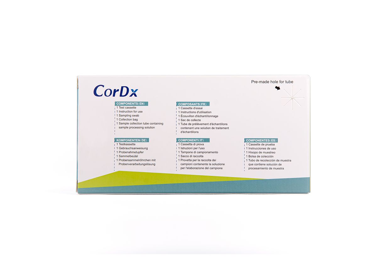 CorDx 4 in 1 Kombi-Test RSV Viren + Corona COVID-19 + Influenza A + B