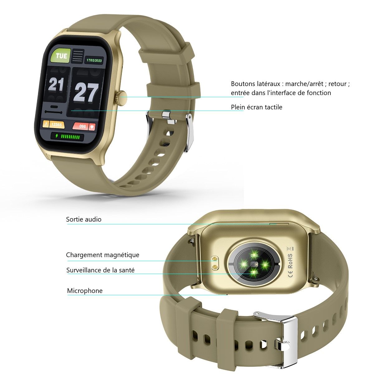 Platyne Multifunktionale Smartwatch