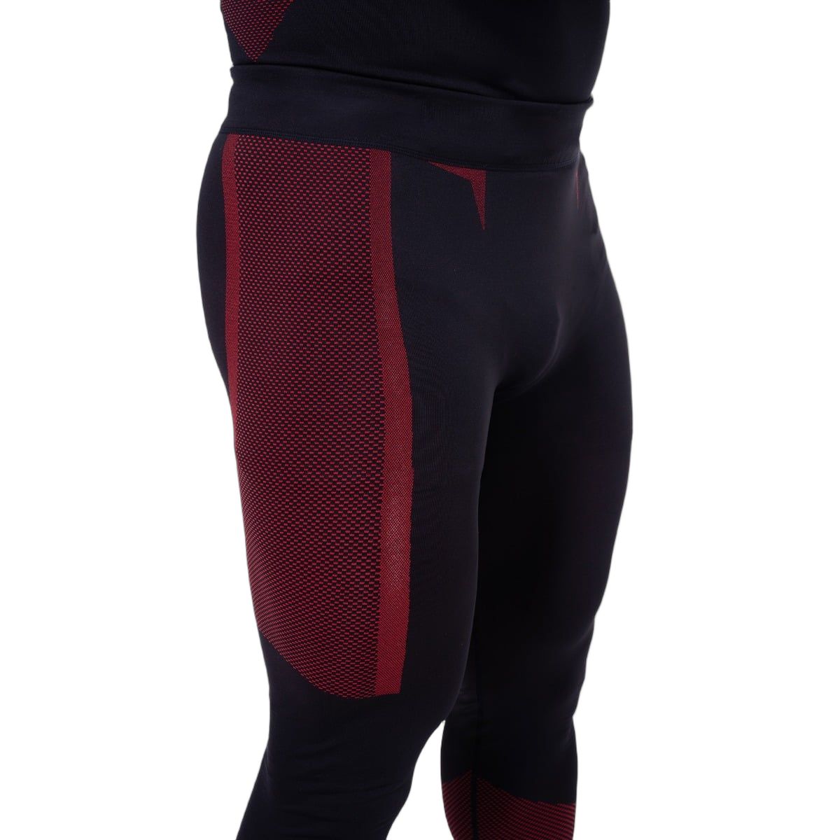 GymBeam Leggings Herren slim nahtlos Schwarz/Rot