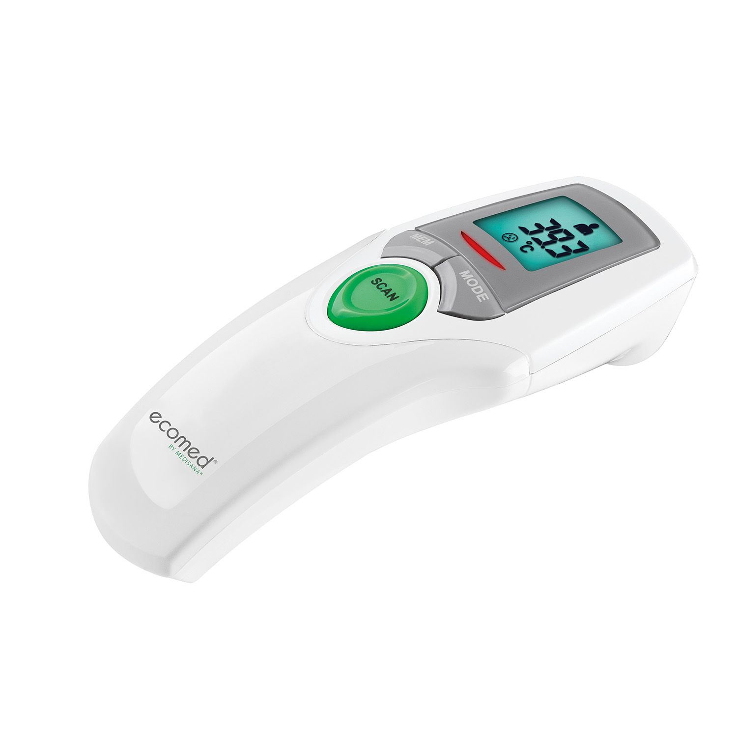 ecomed TM-65E digitales Infrarot-Fieberthermometer für Baby, Kinder und Erwachsene, Stirnthermometer