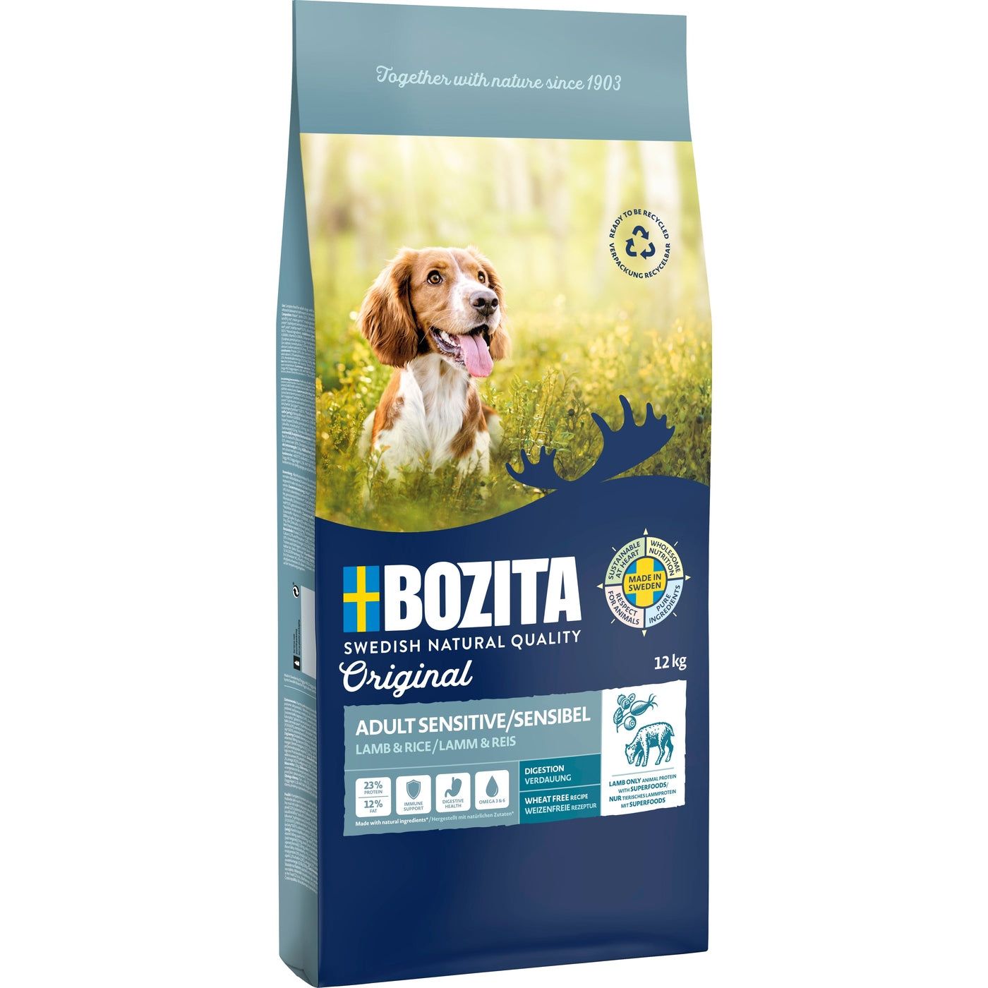 Bozita Dog Original Adult Sens. Digest. Lamb 12 kg Futter