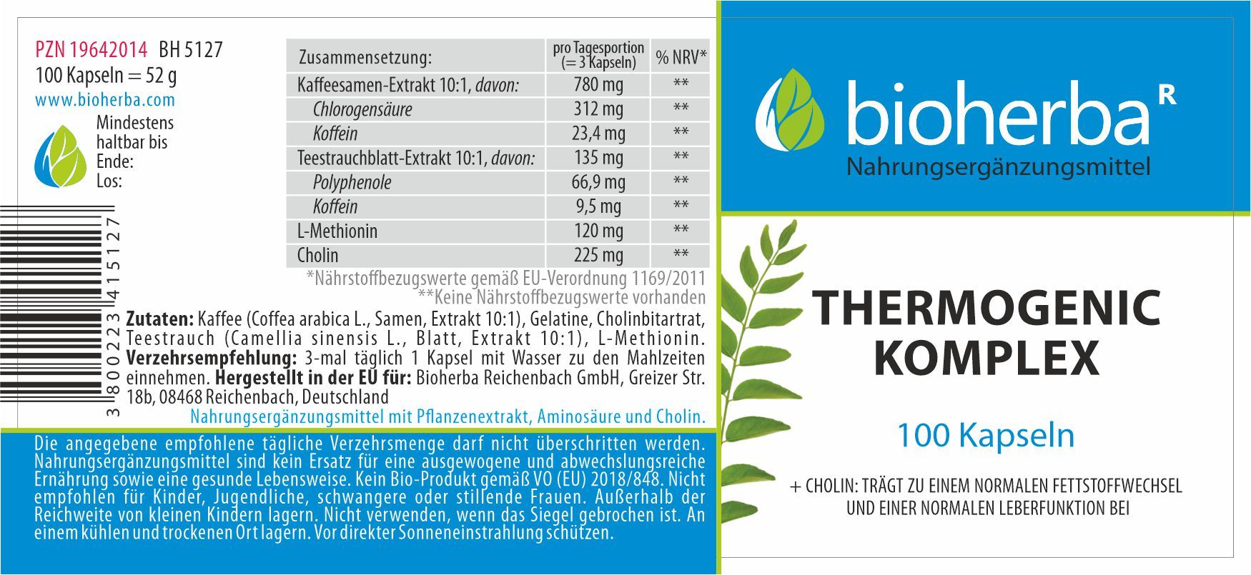 Bioherba Thermogenic Komplex Kapseln