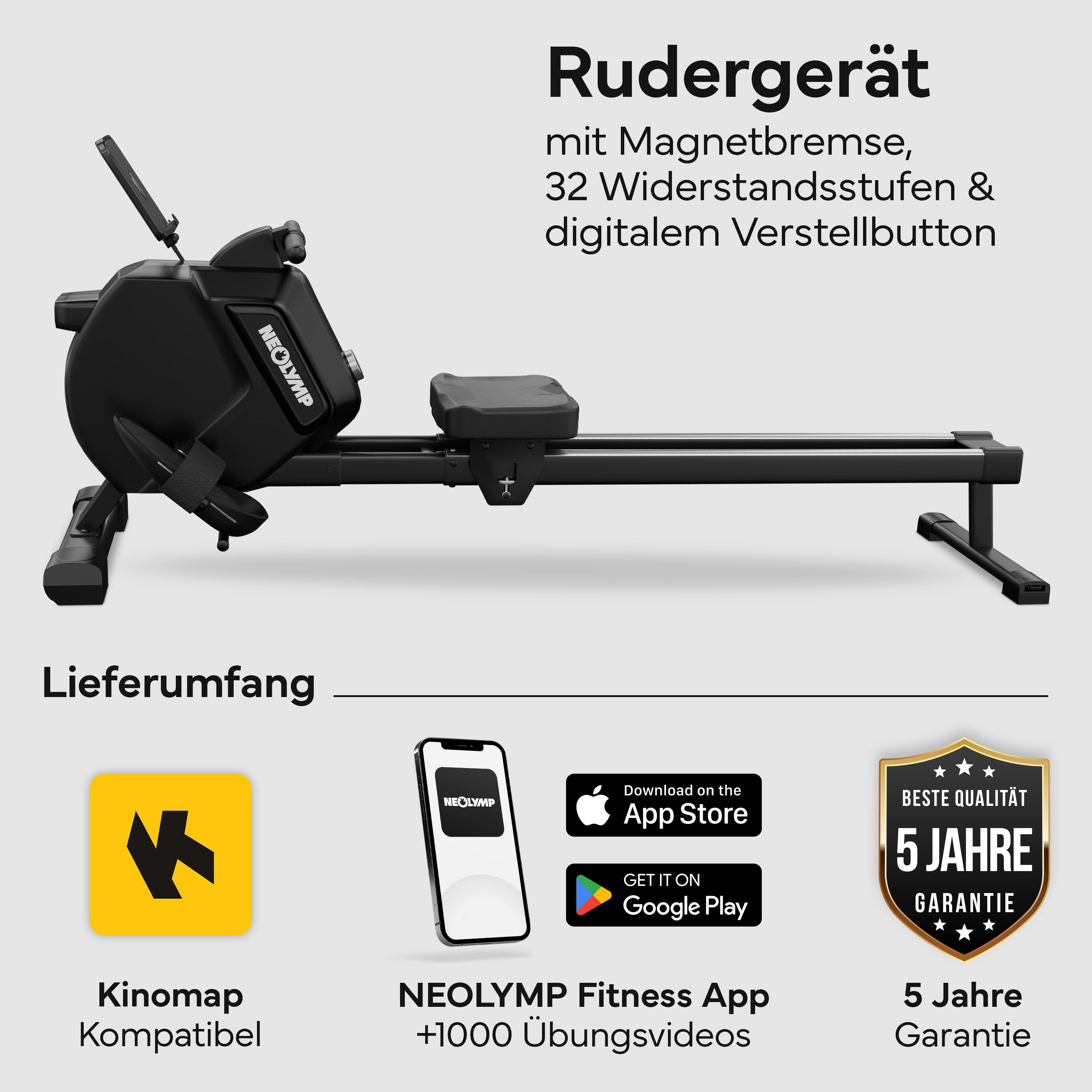 Rudergerät mit Magnetbremse