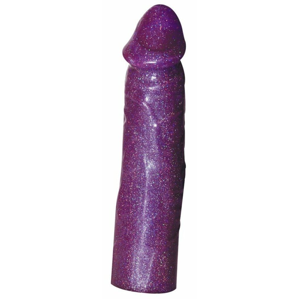 Dildo, lila glitzernd, Penisform.