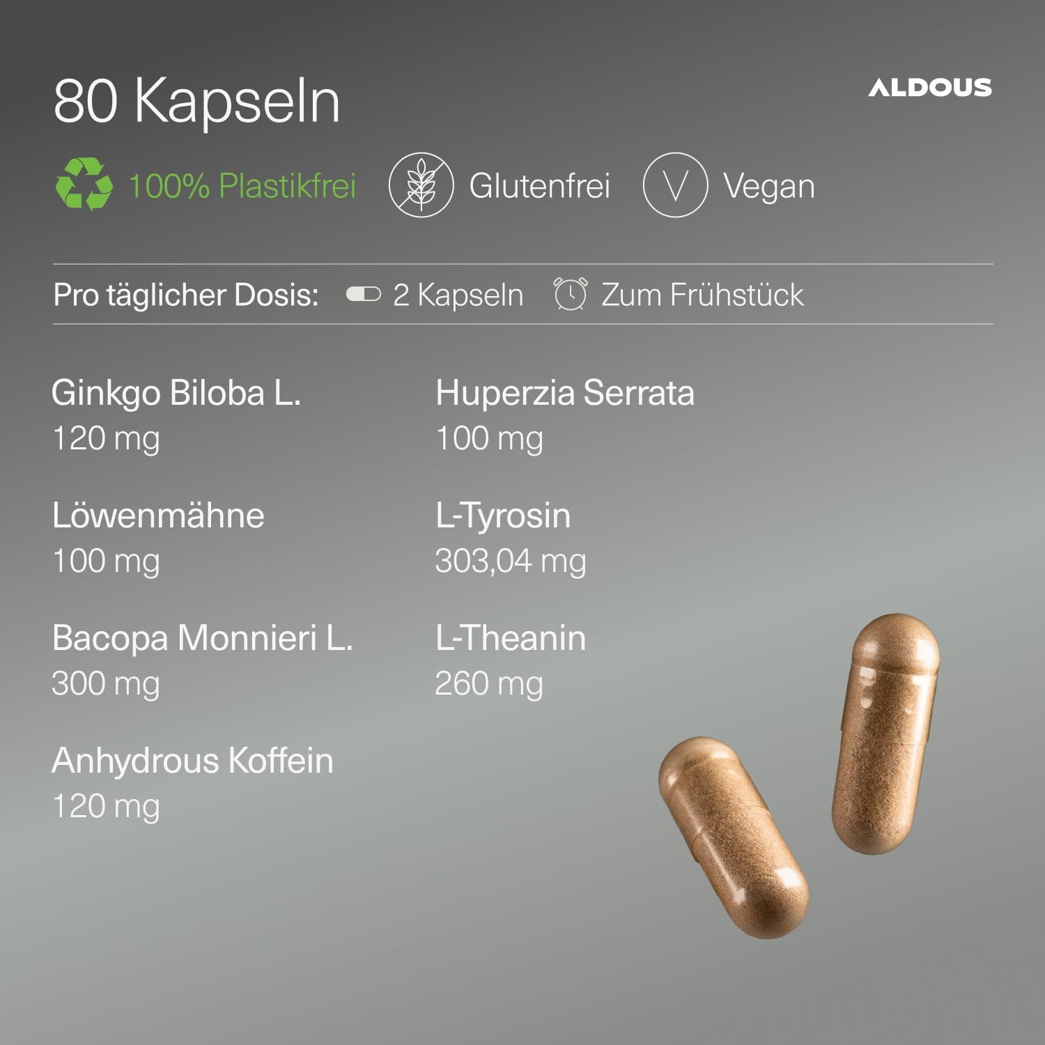 Aldous Natürliches Nootropic Kapseln