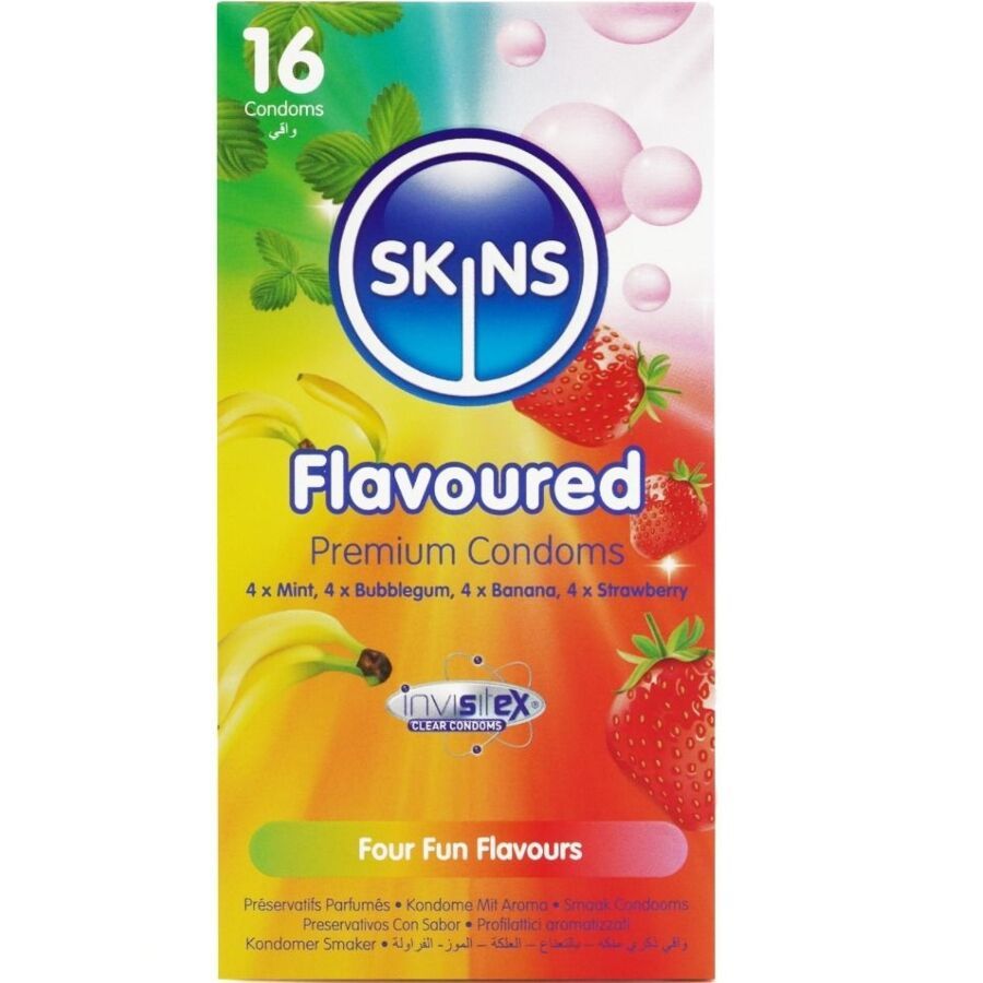 Skins - Premium-Kondome mit Geschmacksrichtungen 16 St