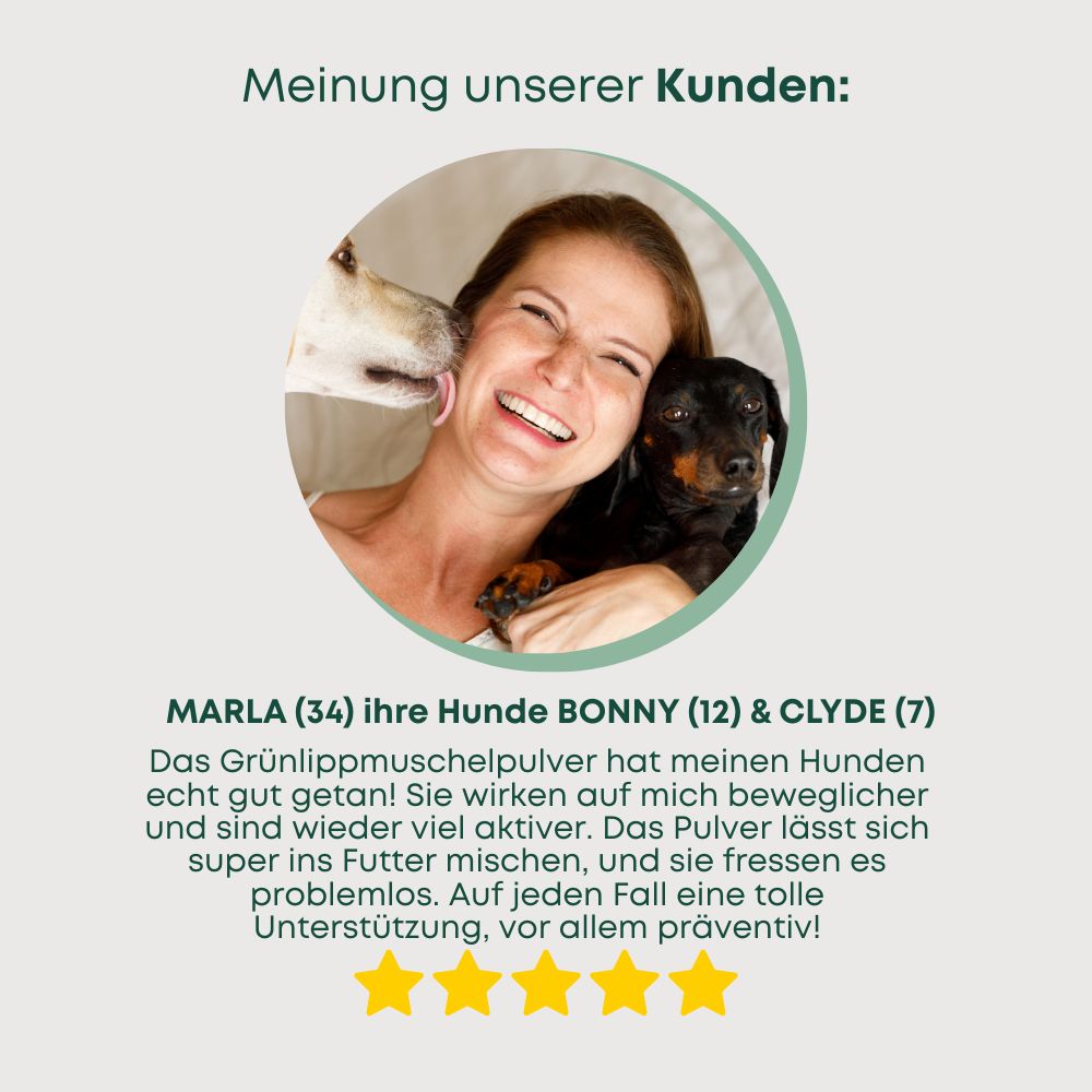 DOG1 Grünlippmuschelpulver Vollfett für Hunde