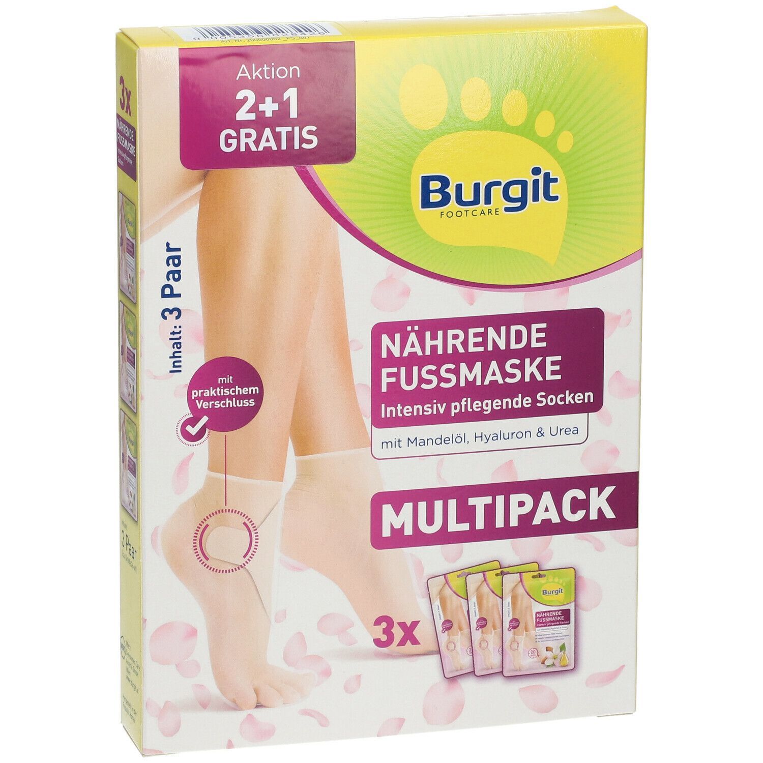Burgit Nährende Fussmaske Intensiv pflegende Socken