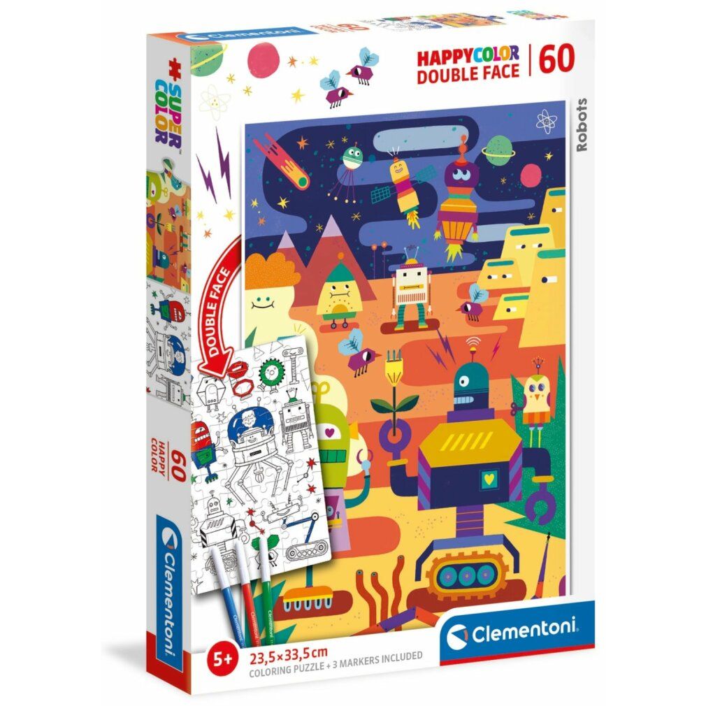 clementoni Wendepuzzle Robots 60 Teile