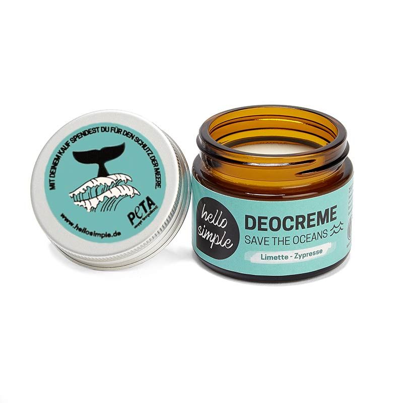 hello simple Deocreme Save The Oceans, Limette-Zypresse