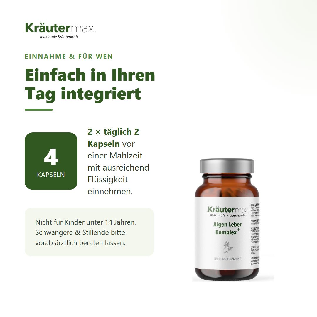 Kräutermax Algen Leber Komplex Kapseln