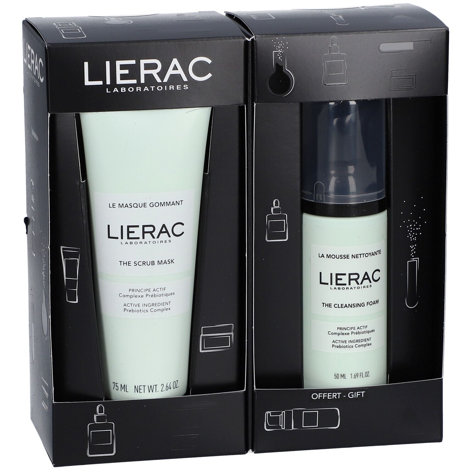 LIERAC Peeling Gesichtsmaske + Reinigungsschaum Geschenkset