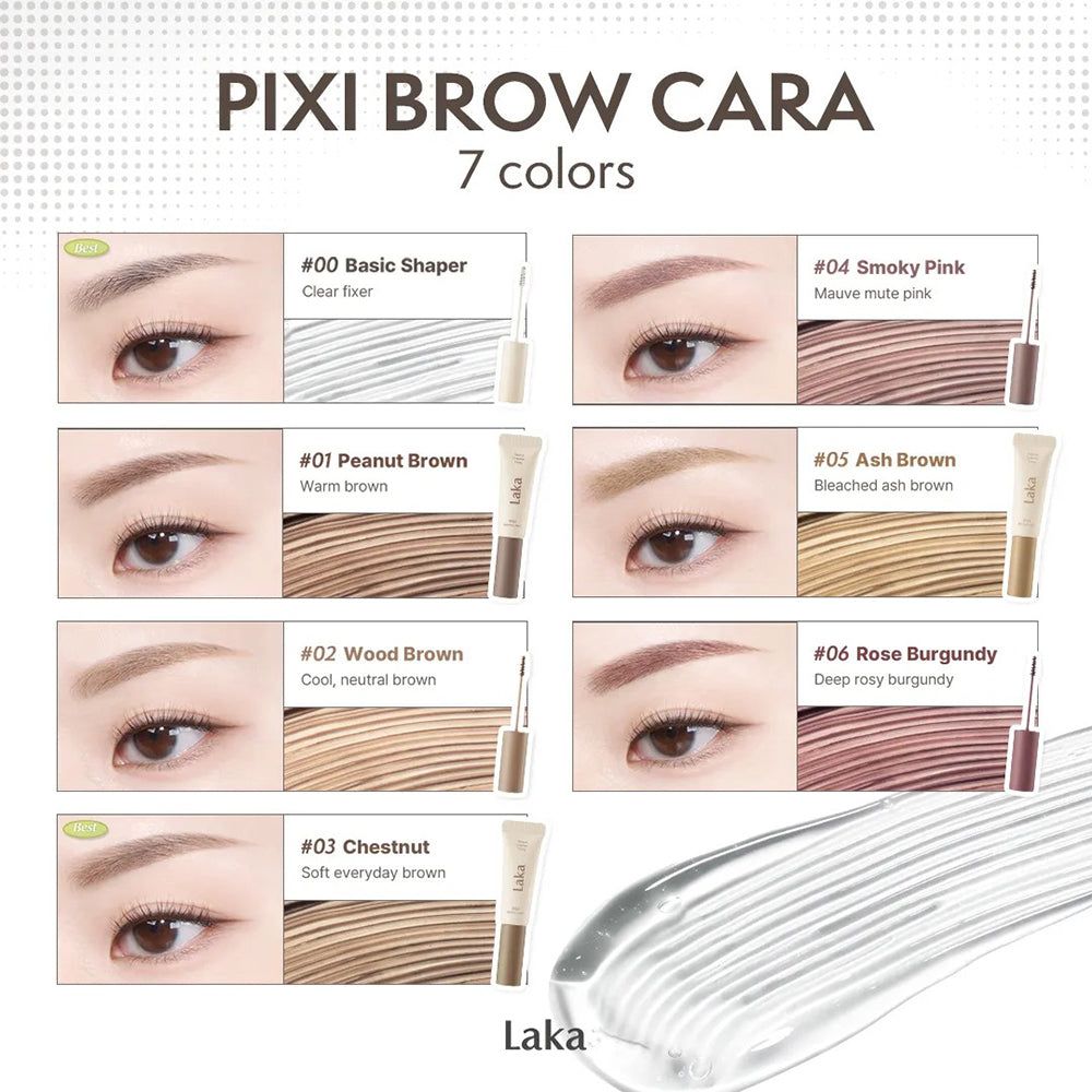 Pixi Brow Cara, Farbton 00 Basic Shaper: Klarer Fixierer für Augenbrauen.