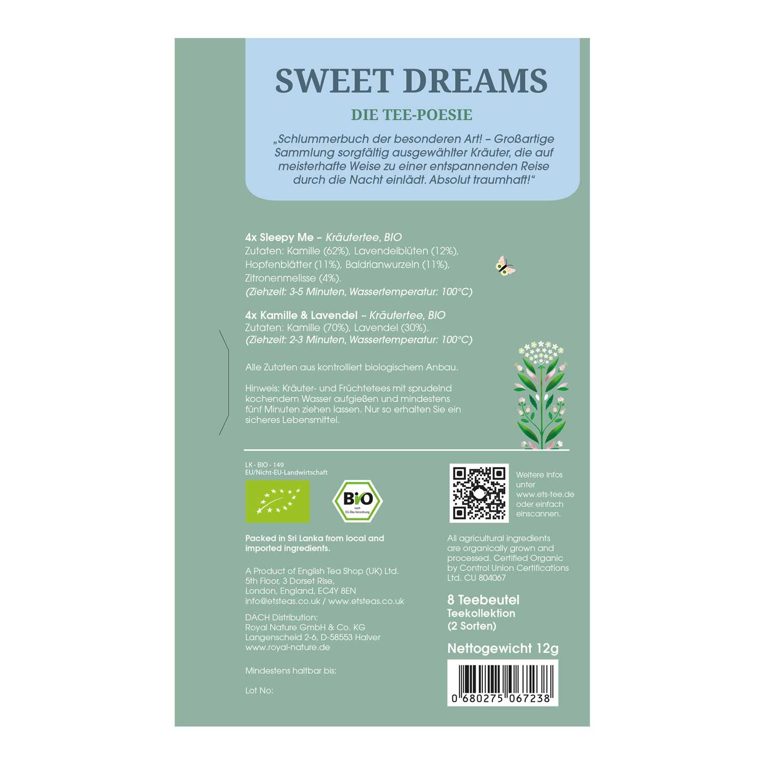 ETS - Tee Geschenk Tee-Poesie "Sweet Dreams" bio