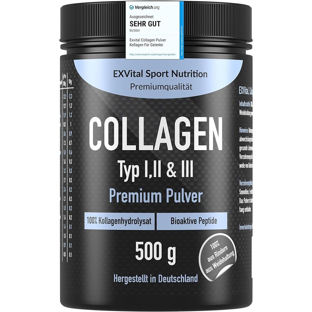 EXVital® Collagen Pulver, Bioaktives Kollagen Typ 1, 2 & 3