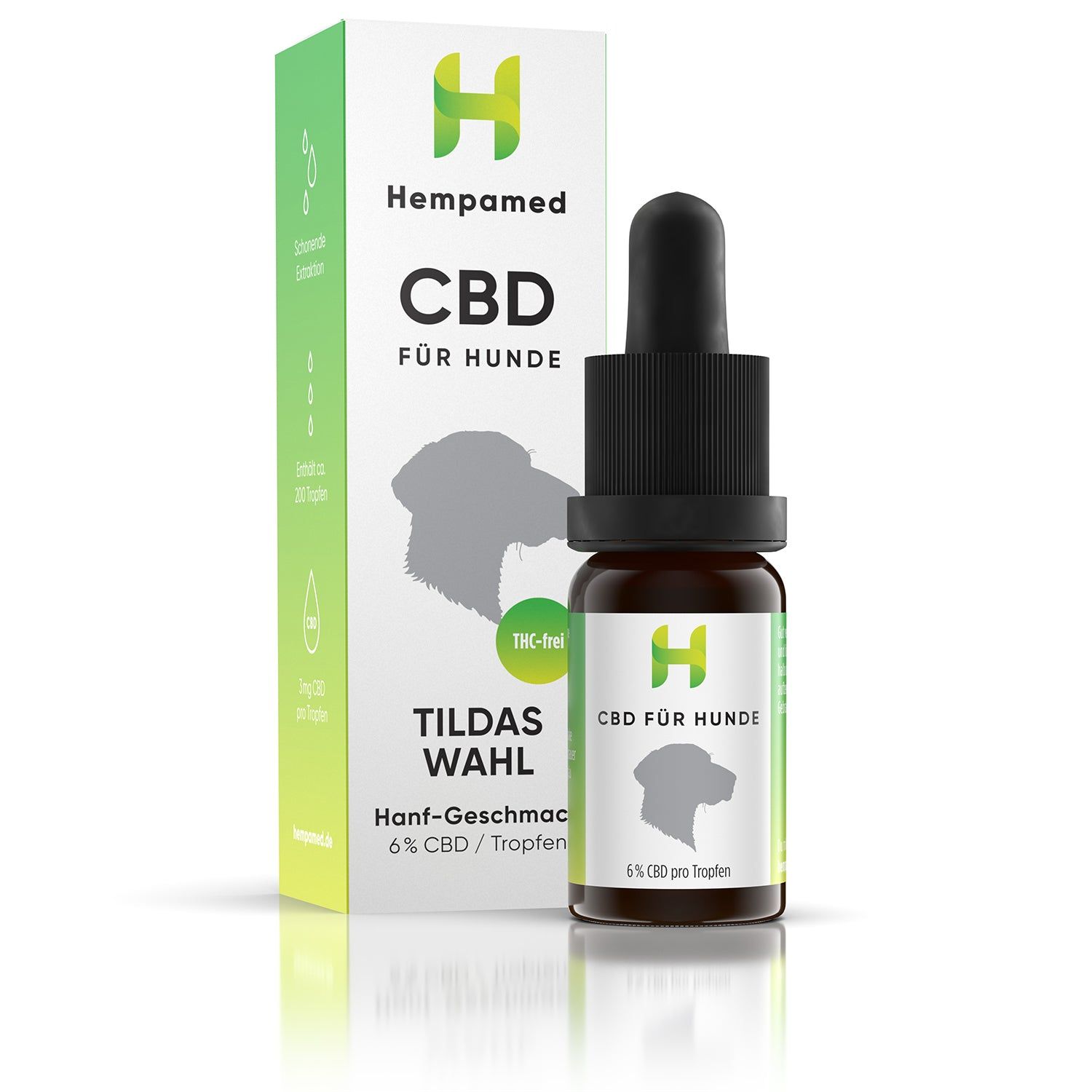 Hempamed Premium CBD Öl für Hunde 6 % (Hanf-Aroma)