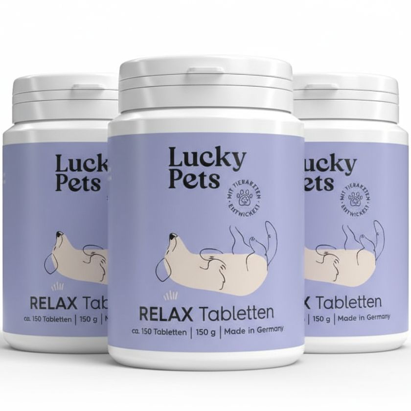 Beruhigungstabletten für Hunde – Mit L-Tryptophan, Baldrian und Hanfsaat – Stress & Silvester